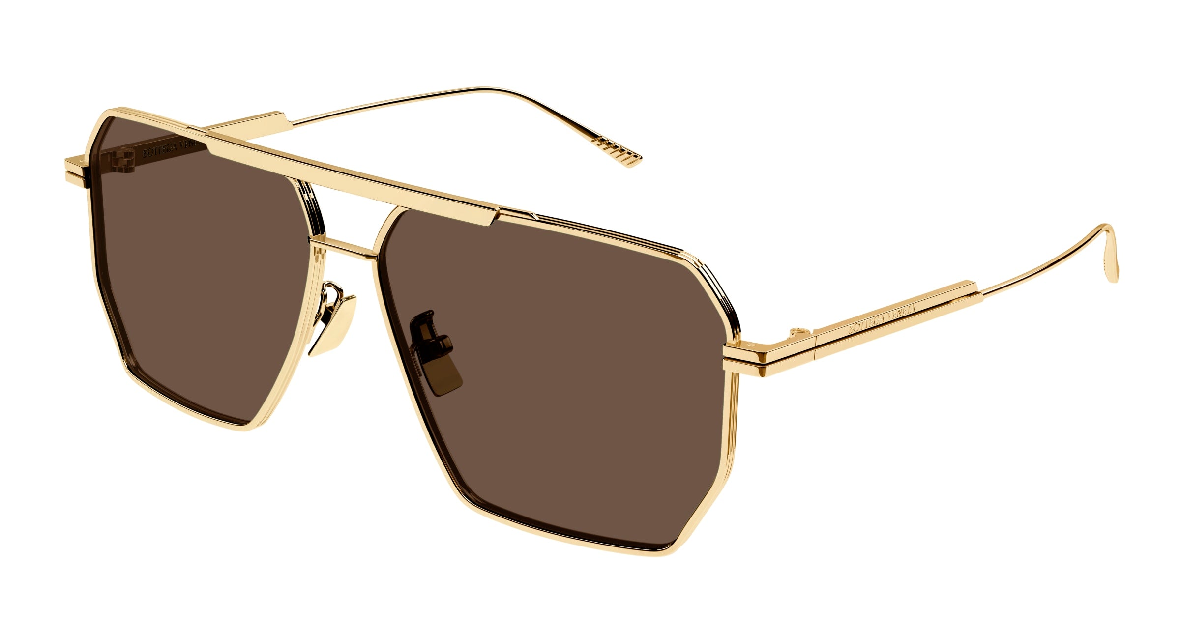 Bottega Veneta BV1012S – Gold / Brown