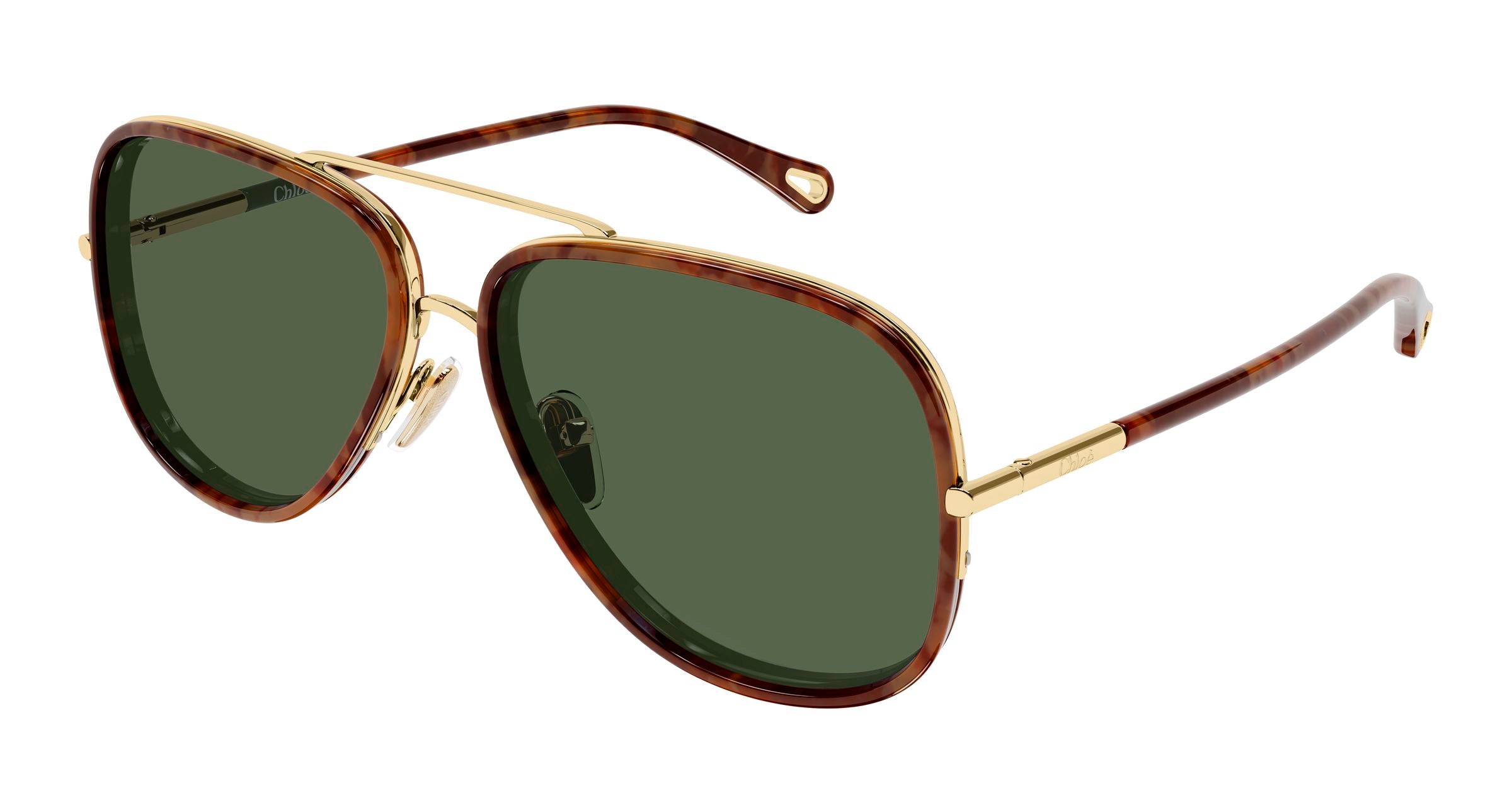 Chloé CH0382S – Gold / Havana / Green